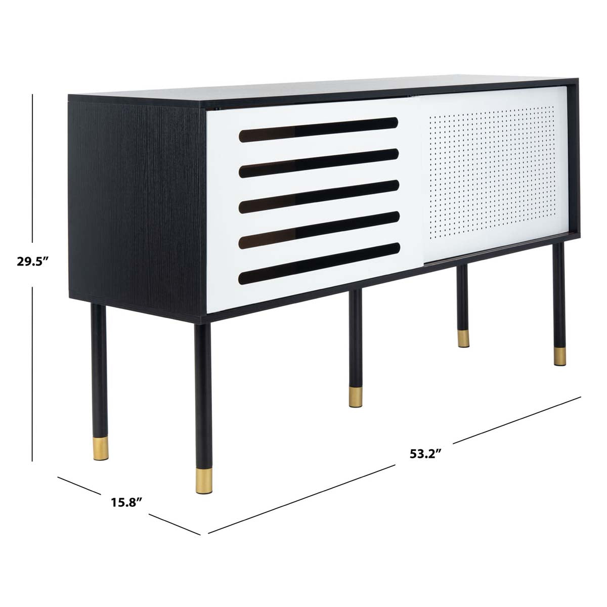 Safavieh Shiloh Tv Stand , MED2200 - White / Black