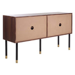 Safavieh Shiloh Tv Stand , MED2200 - White Iron/Walnut/Black/Gold