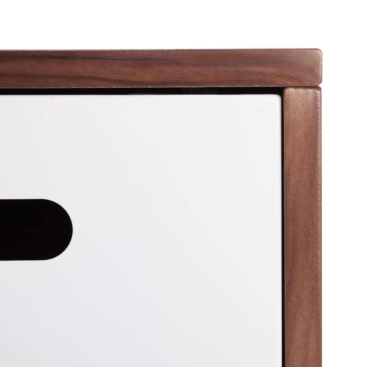 Safavieh Shiloh Tv Stand , MED2200 - White Iron/Walnut/Black/Gold