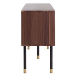 Safavieh Shiloh Tv Stand , MED2200 - White Iron/Walnut/Black/Gold