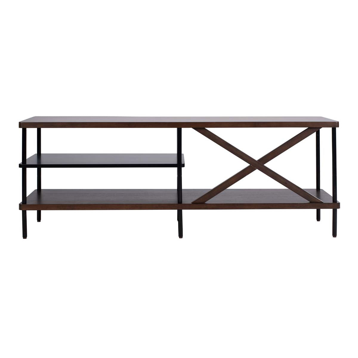 Safavieh Bruno Industrial Tv Stand , MED5001 - Walnut / Black