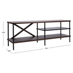 Safavieh Bruno Industrial Tv Stand , MED5001 - Walnut / Black