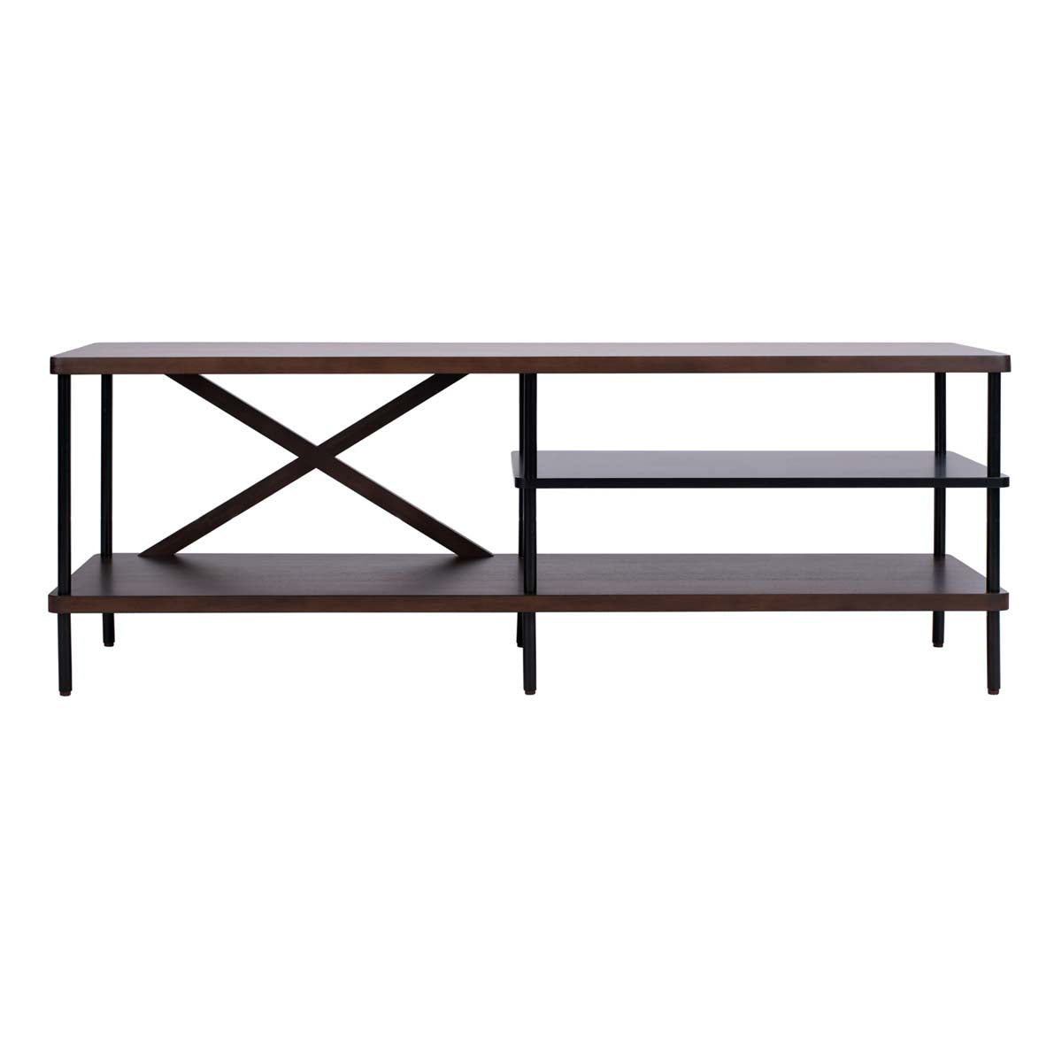 Safavieh Bruno Industrial Tv Stand , MED5001 - Walnut / Black