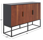 Safavieh Vance 3 Door 2 Shelf Sideboard , MED5007 - Brown/Black