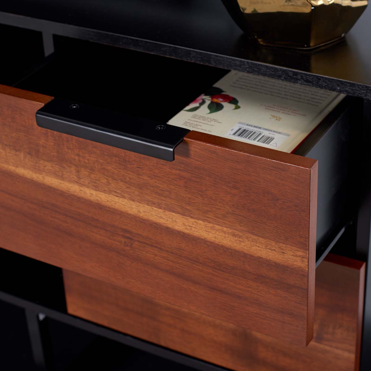 Safavieh Vance 1 Door 2 Drawer 2 Shelf Media Stand , MED5008 - Brown/Black