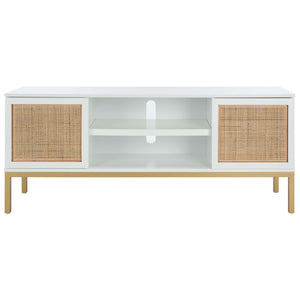 Safavieh Zadie 2 Shelf Rattan Media Stand, MED5009