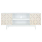 Safavieh Faye 2 Shelf Pattern Media Stand , MED5011 - White Washed