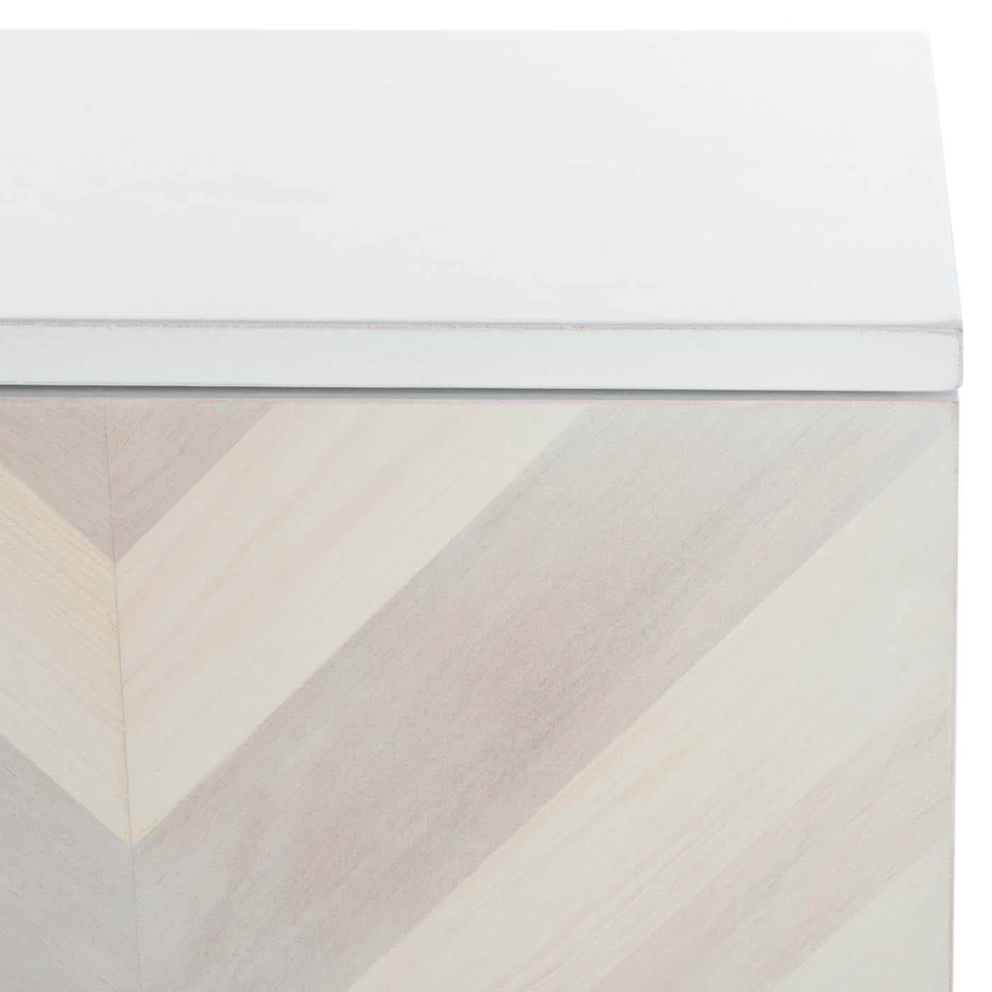 Safavieh Tay 2 Shelf Pattern Media Stand , MED5012 - White Washed