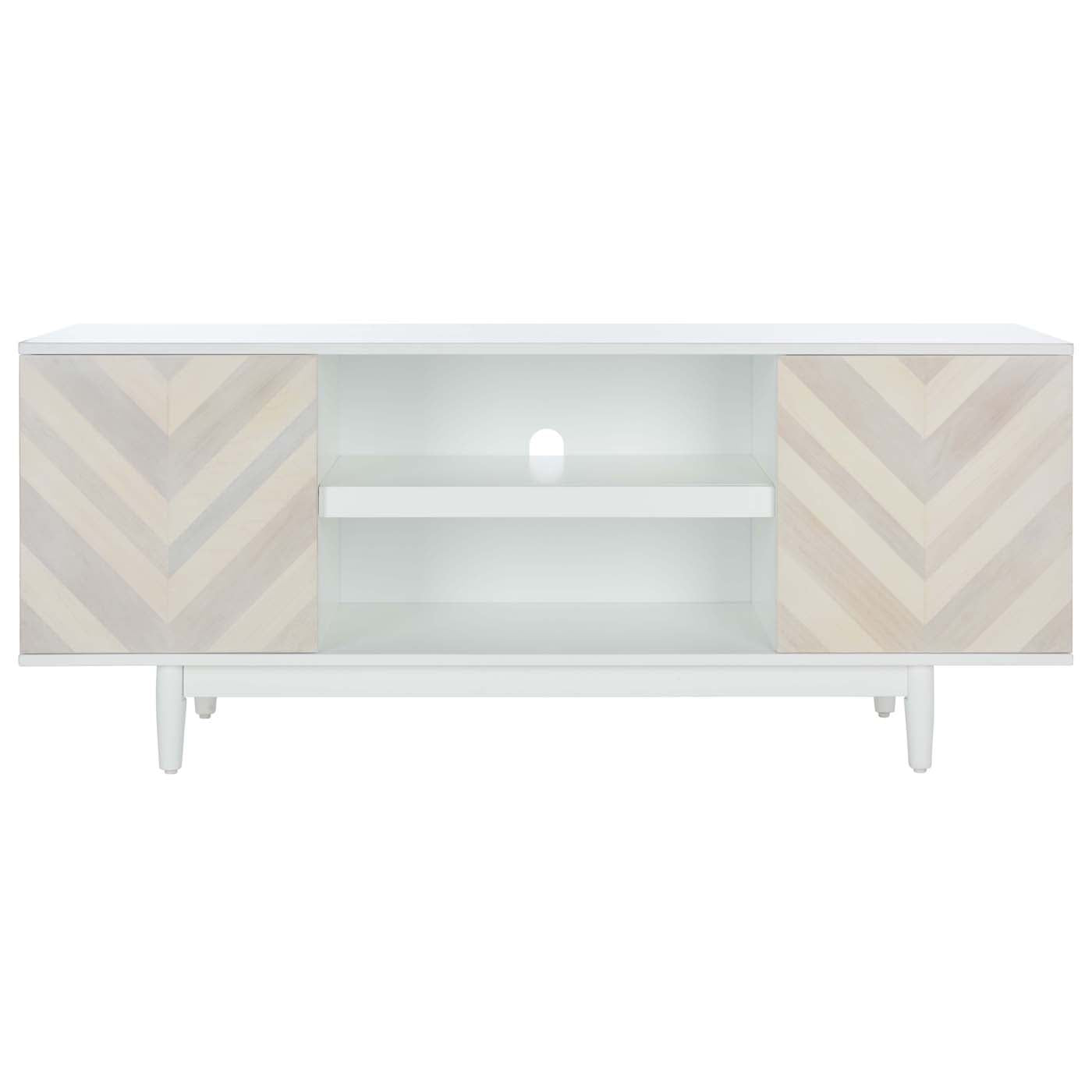 Safavieh Tay 2 Shelf Pattern Media Stand , MED5012 - White Washed