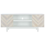 Safavieh Tay 2 Shelf Pattern Media Stand , MED5012 - White Washed