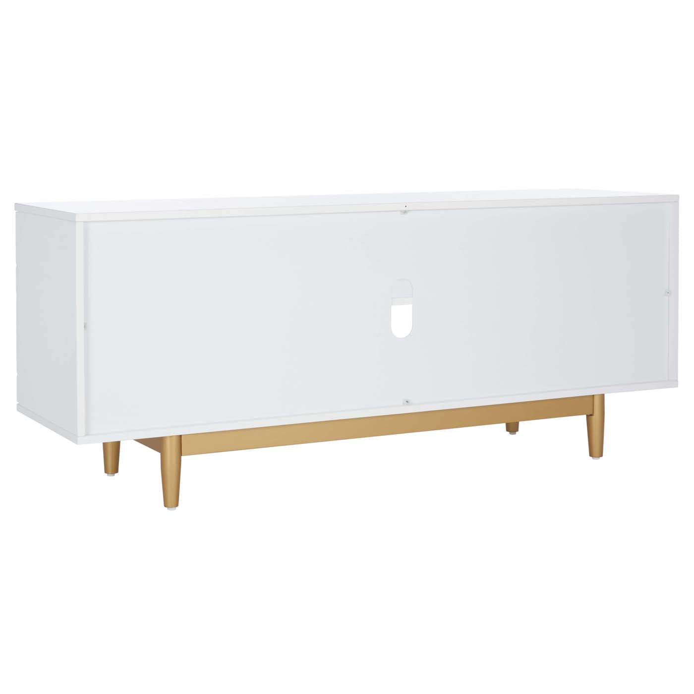Safavieh Kit 2 Shelf Pattern Media Stand , MED5013 - White / Gold