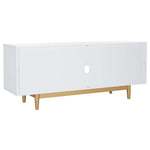 Safavieh Kit 2 Shelf Pattern Media Stand , MED5013 - White / Gold