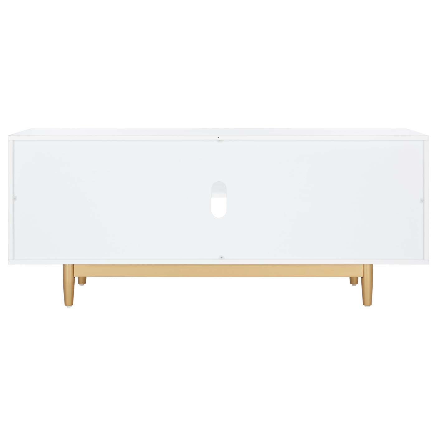 Safavieh Kit 2 Shelf Pattern Media Stand , MED5013 - White / Gold