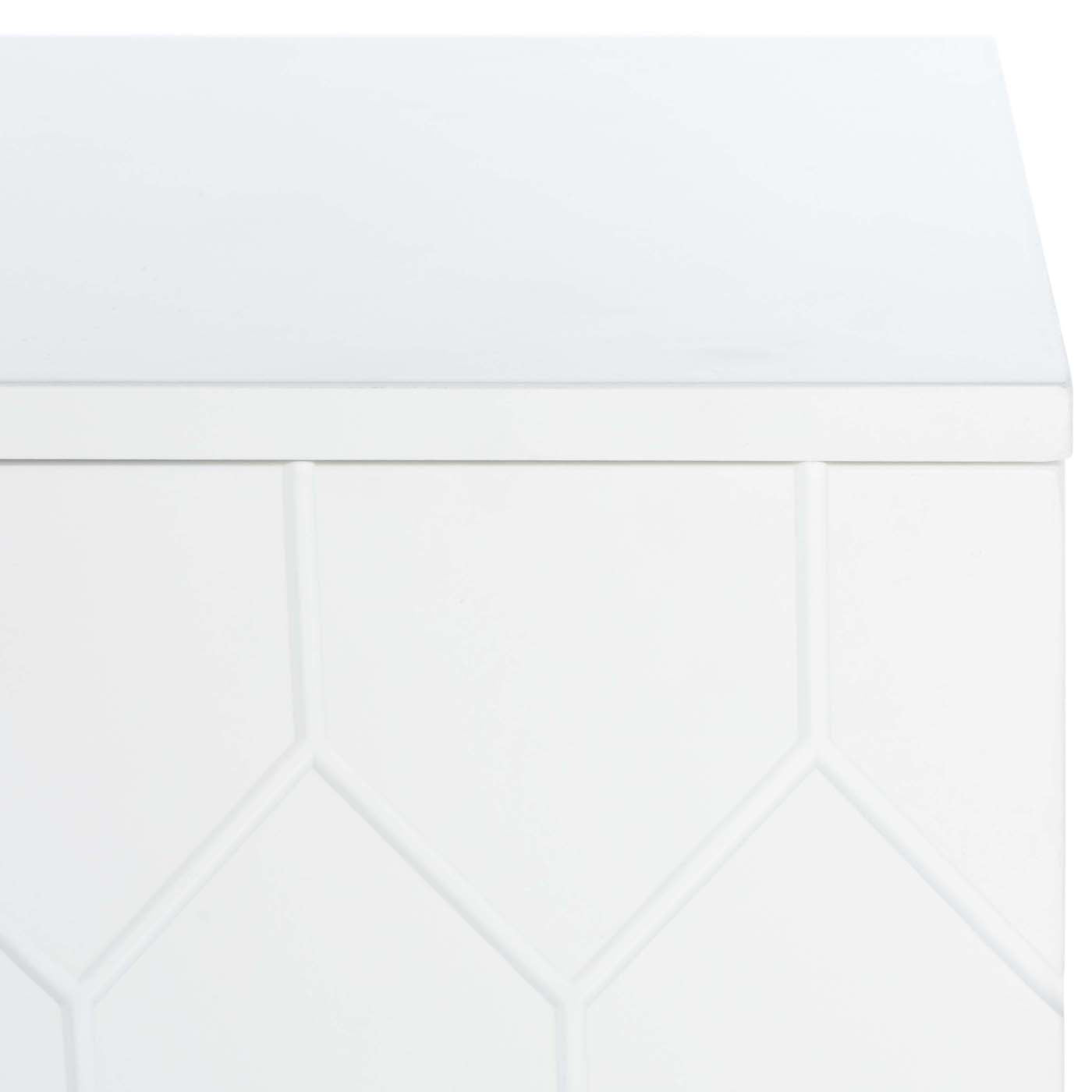 Safavieh Kit 2 Shelf Pattern Media Stand , MED5013 - White / Gold