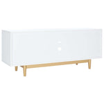 Safavieh Ottoline 2 Shelf Pattern Media Stand , MED5014 - White / Gold
