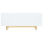 Safavieh Ottoline 2 Shelf Pattern Media Stand , MED5014 - White / Gold