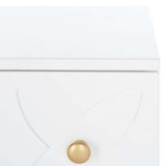 Safavieh Ottoline 2 Shelf Pattern Media Stand , MED5014 - White / Gold