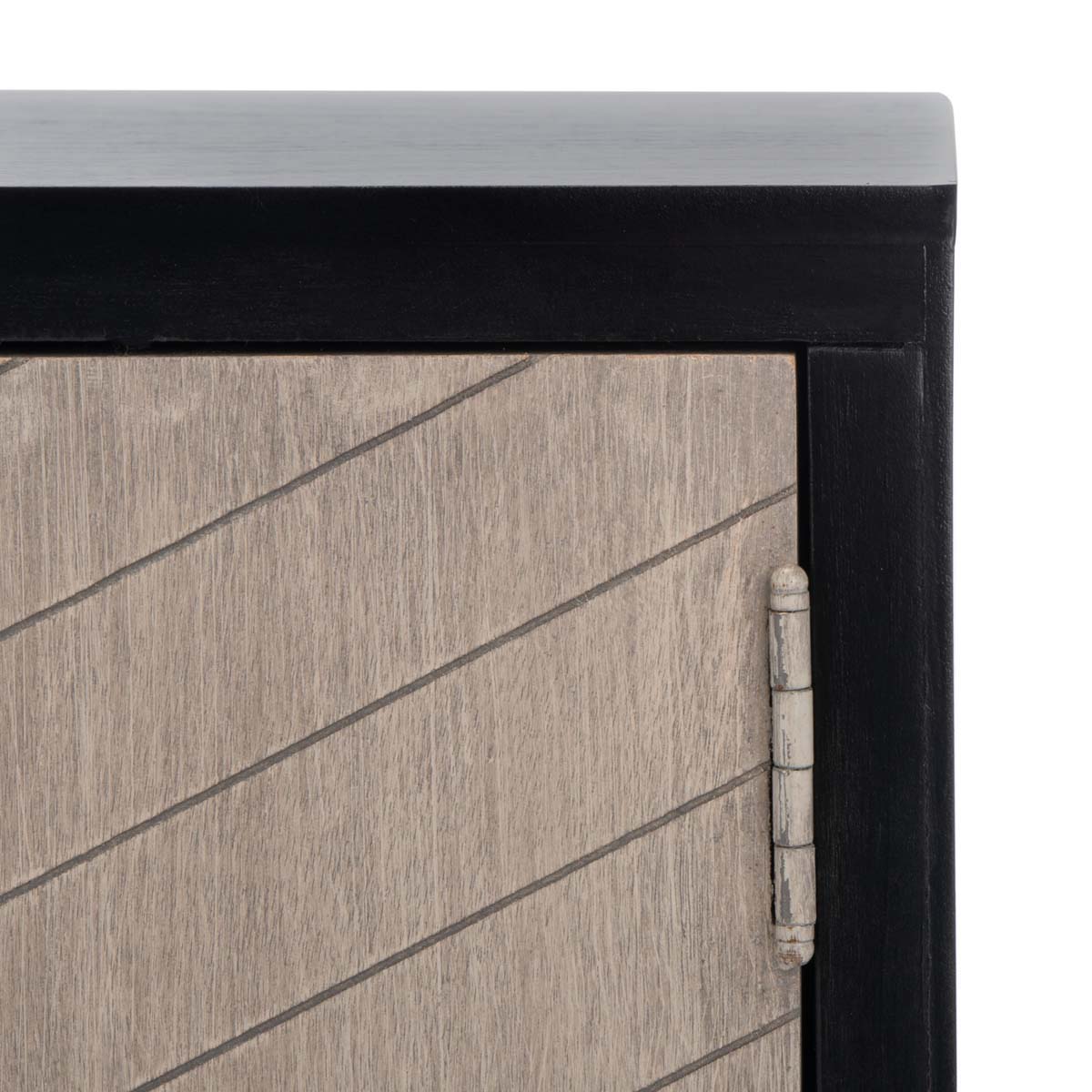 Safavieh Ajana 2 Door 1 Shelf Media Stand , MED5703 - Black / Greige