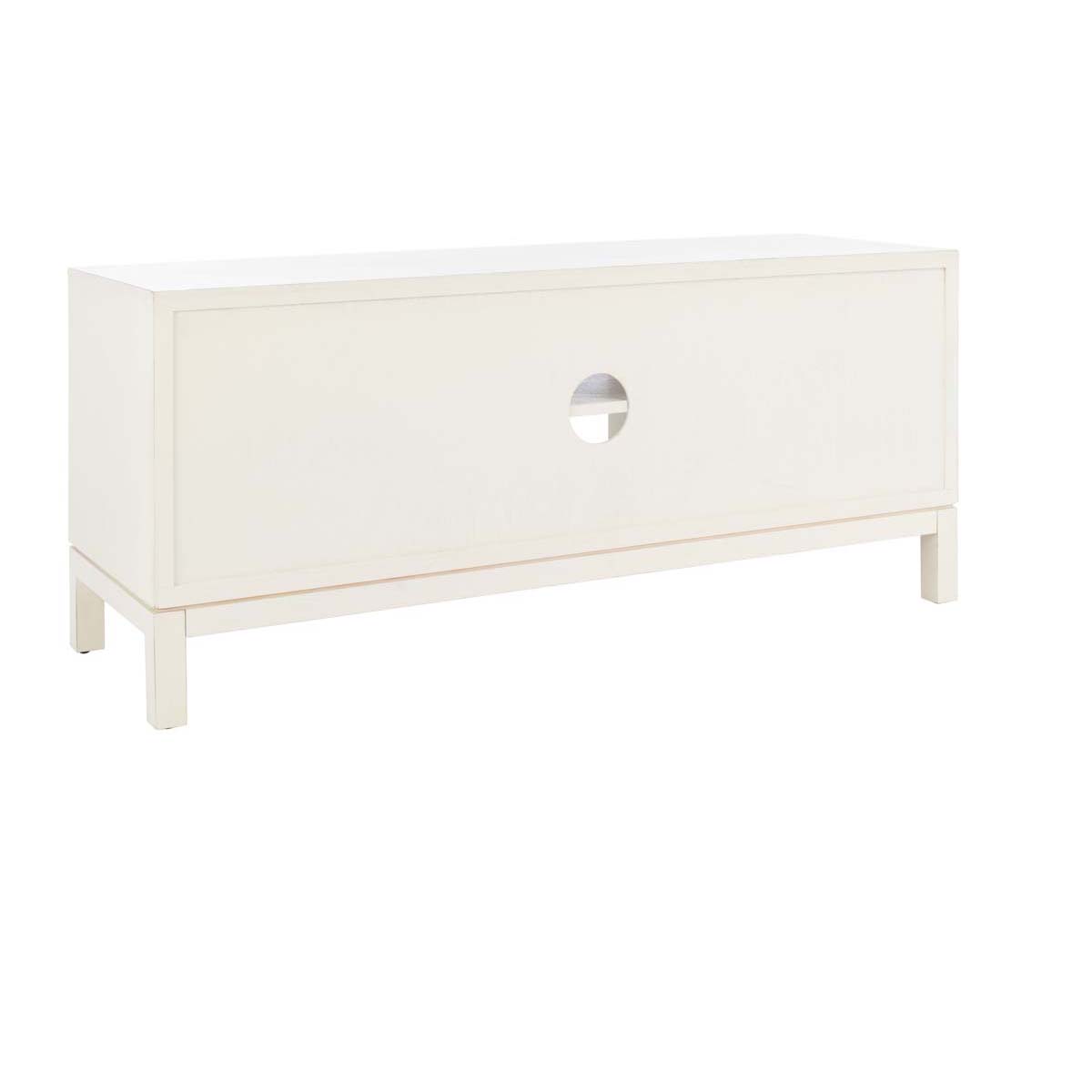Safavieh Ajana 2 Door 1 Shelf Media Stand , MED5703 - Distressed White / Honey