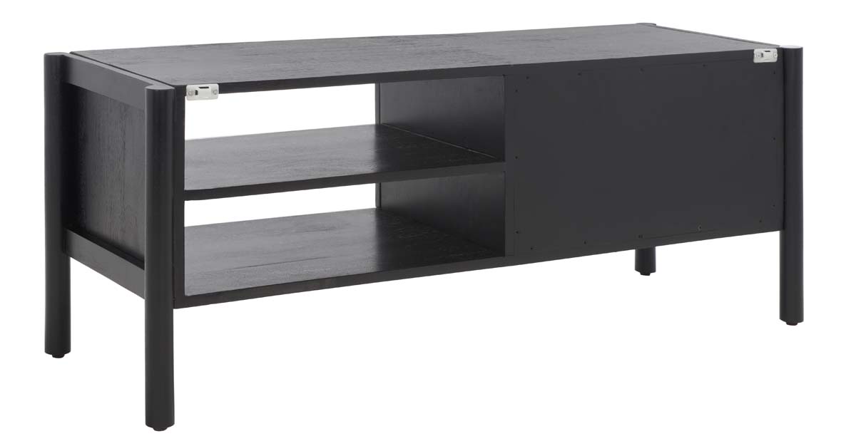 Safavieh Errington 2 Shelf Media Stand , MED9000 - Black / Gold Accents