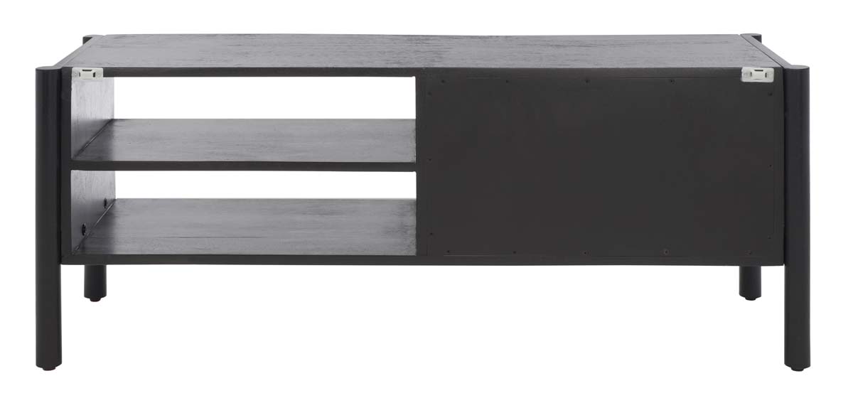 Safavieh Errington 2 Shelf Media Stand , MED9000 - Black / Gold Accents