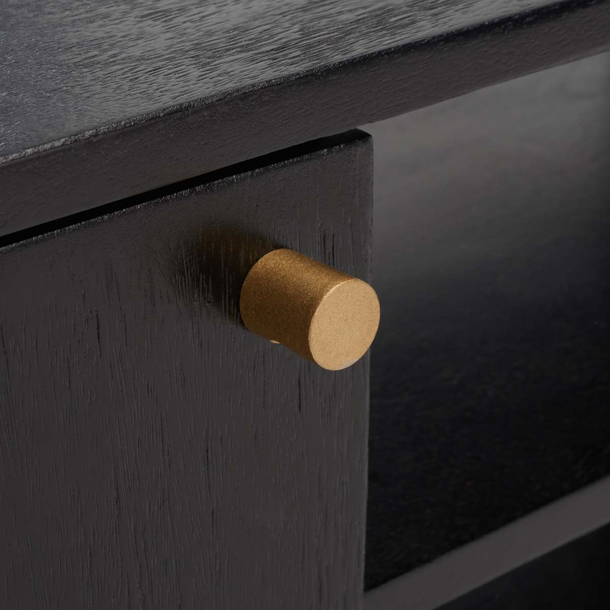 Safavieh Errington 2 Shelf Media Stand , MED9000 - Black / Gold Accents