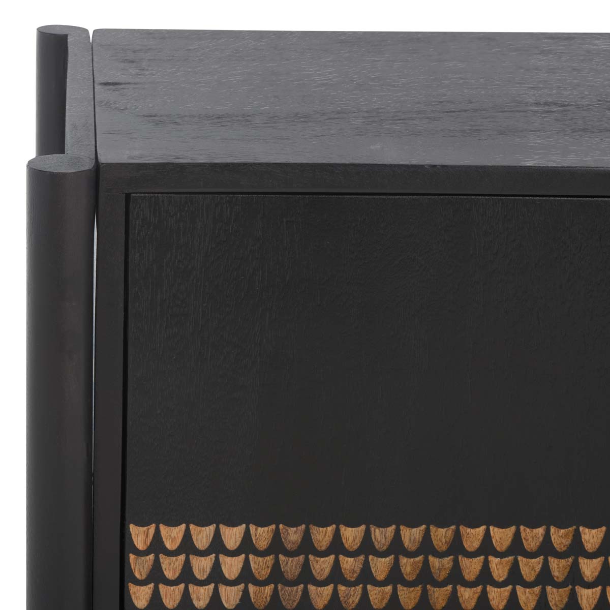 Safavieh Errington 2 Shelf Media Stand , MED9000 - Black / Gold Accents