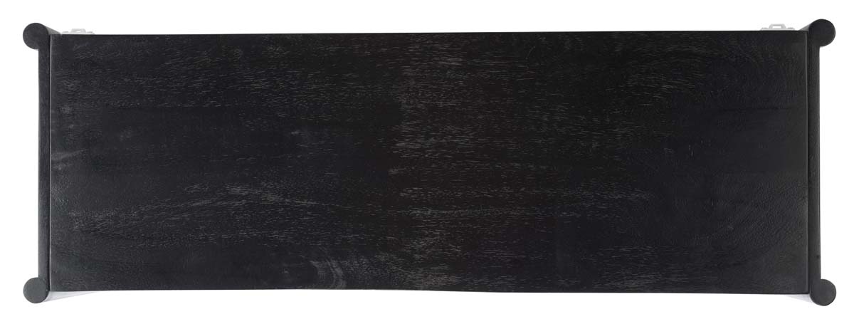 Safavieh Errington 2 Shelf Media Stand , MED9000 - Black / Gold Accents