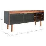Safavieh Safiya 2 Shelf Media Stand , MED9602 - Walnut/Black
