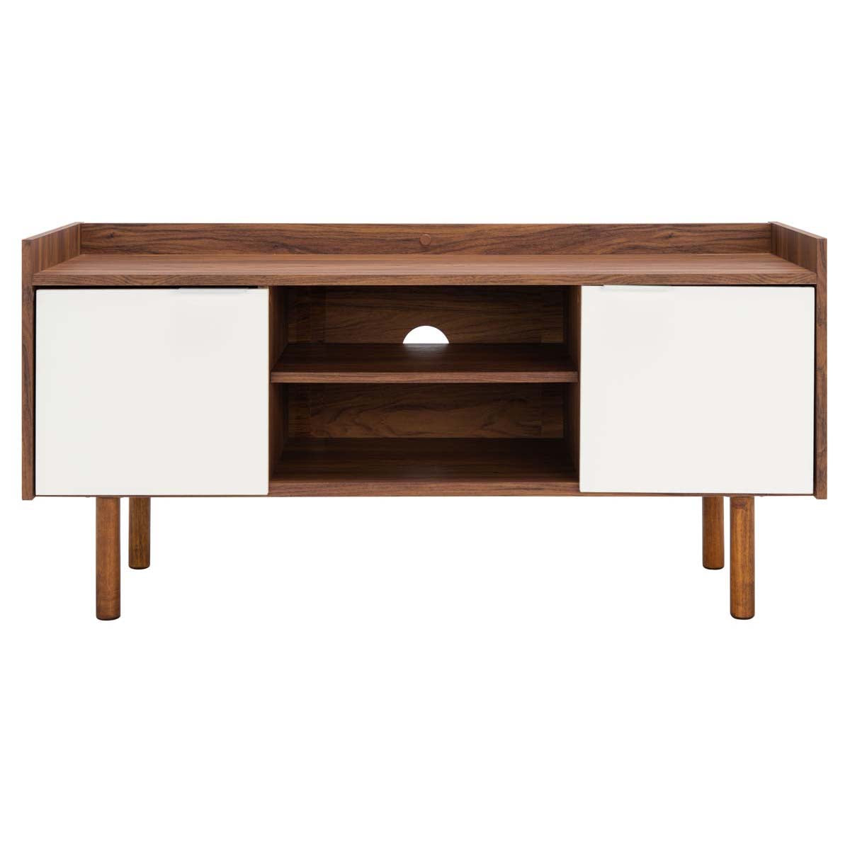 Safavieh Diara 1 Shelf Media Stand , MED9603 - Walnut/White