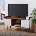 Safavieh Diara 1 Shelf Media Stand , MED9603 - Walnut/White