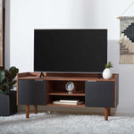 Safavieh Diara 1 Shelf Media Stand , MED9603 - Walnut/Black