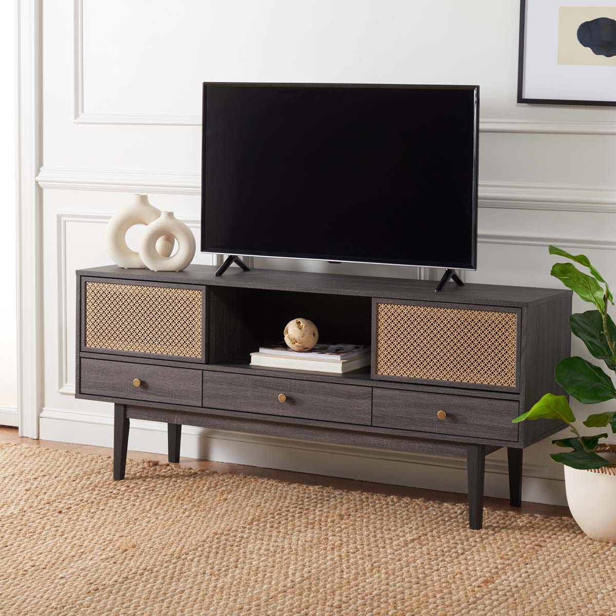 Safavieh Ceu 3 Drawer 1 Shelf Media Stand  , MED9606