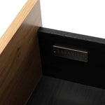 Safavieh Beatrix 1 Drawer Media Stand , MED9607 - Black/Oak/Gold