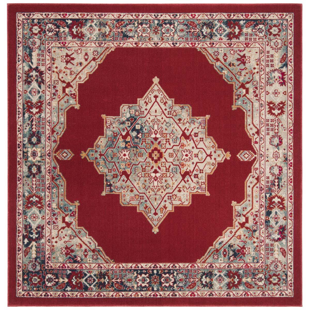 Safavieh Merlot 300 312 Rug, MER312 - Red / Aqua
