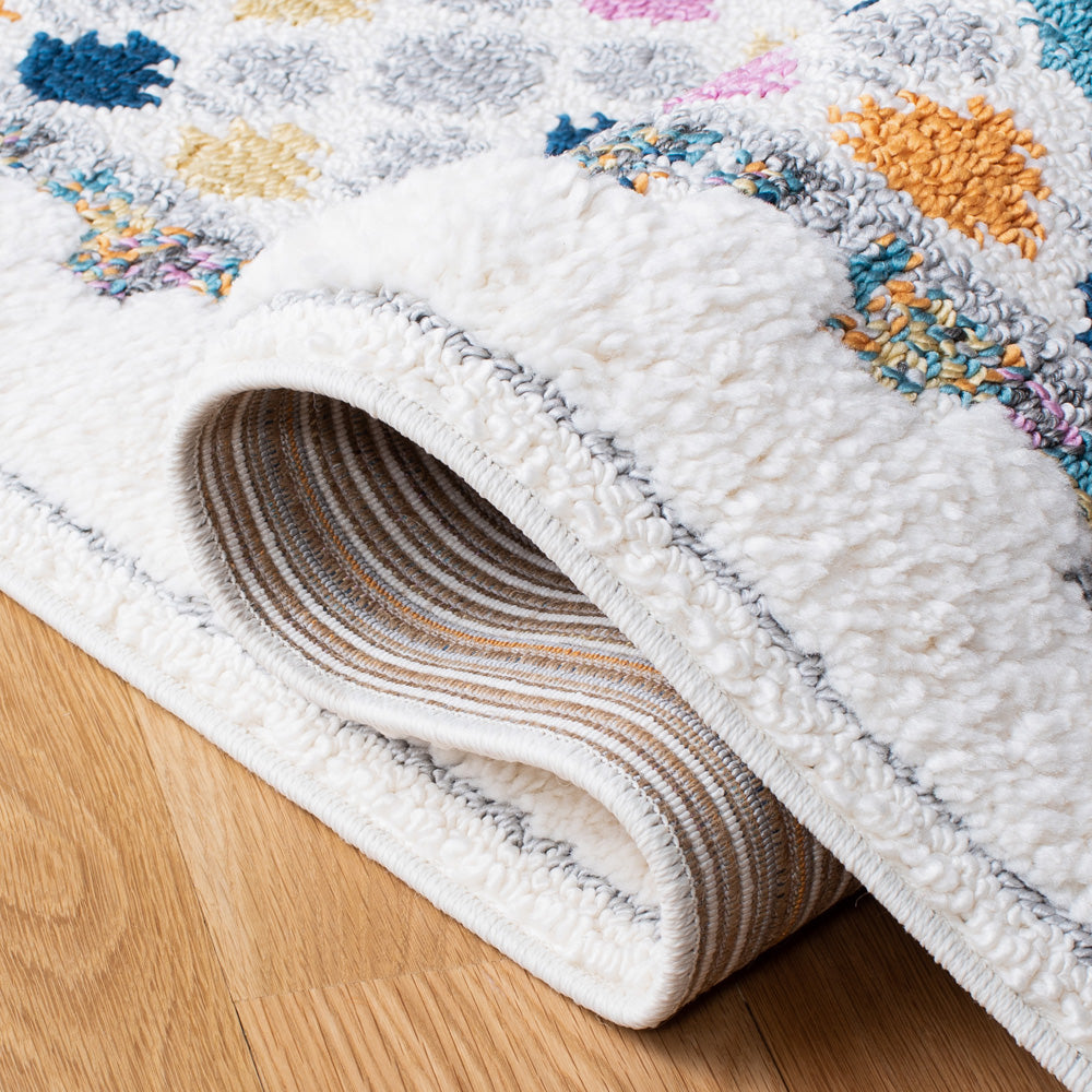Safavieh Moroccan Fringe Shag 102 Rug, MFG102 - Ivory / Grey