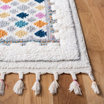 Safavieh Moroccan Fringe Shag 102 Rug, MFG102 - Ivory / Grey