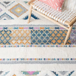 Safavieh Moroccan Fringe Shag 104 Rug, MFG104 - Ivory / Navy