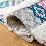 Safavieh Moroccan Fringe Shag 110 Rug, MFG110 - Ivory / Blue