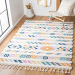 Safavieh Moroccan Fringe Shag 110 Rug, MFG110 - Ivory / Blue