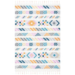 Safavieh Moroccan Fringe Shag 110 Rug, MFG110 - Ivory / Blue