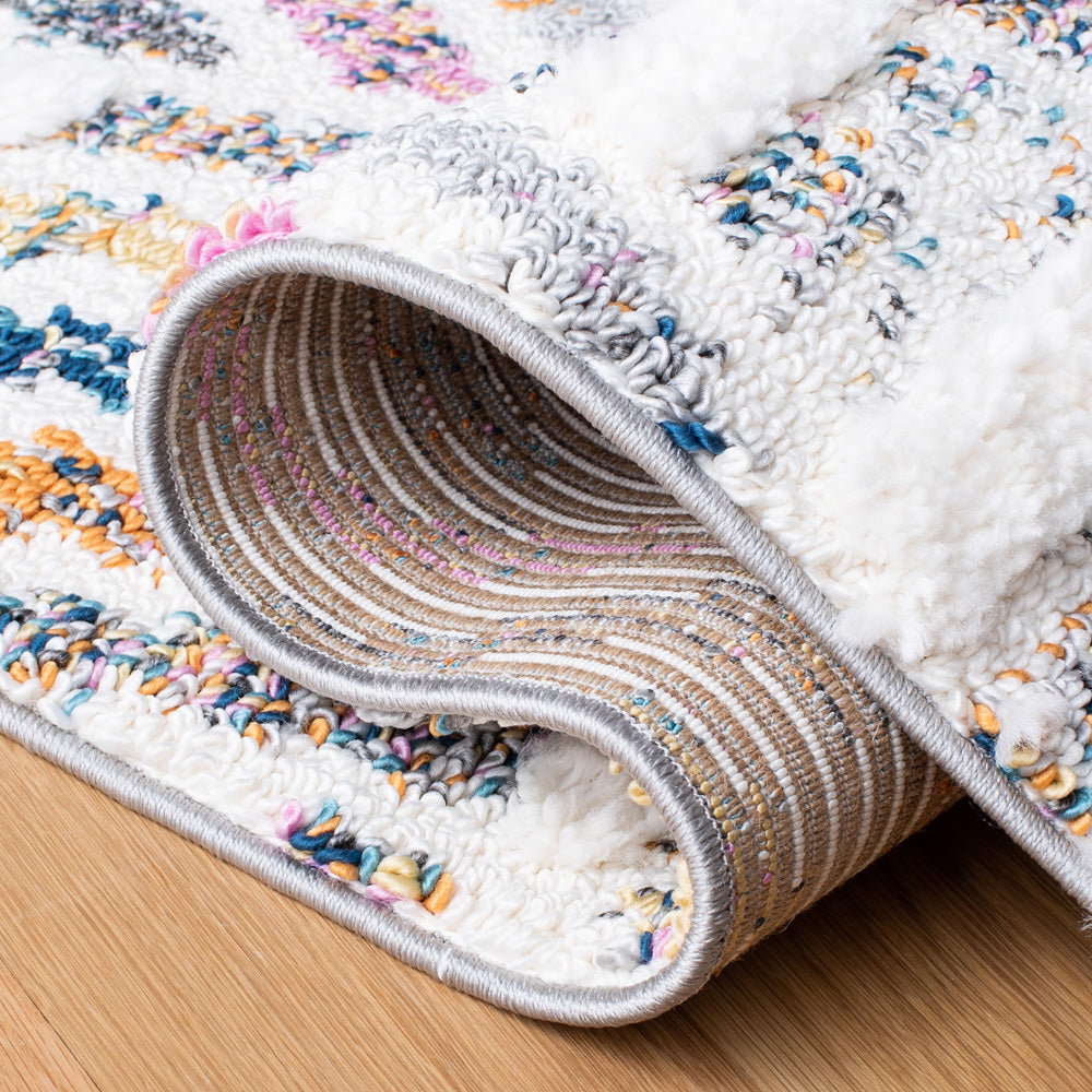 Safavieh Moroccan Fringe Shag 112 Rug, MFG112 - Ivory / Grey