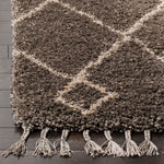Safavieh Moroccan Fringe Shag 241 Rug, MFG241 - Grey / Cream