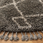 Safavieh Moroccan Fringe Shag 241 Rug, MFG241 - Grey / Cream