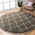 Safavieh Moroccan Fringe Shag 241 Rug, MFG241 - Grey / Cream
