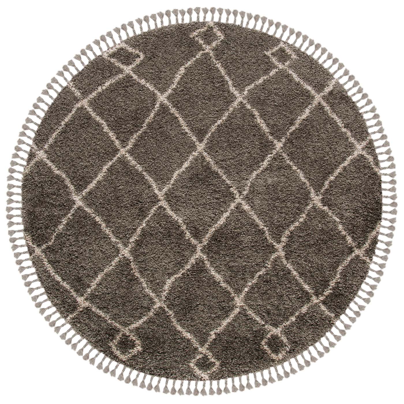 Safavieh Moroccan Fringe Shag 241 Rug, MFG241 - Grey / Cream