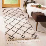 Safavieh Moroccan Fringe Shag 241 Rug, MFG241 - Cream / Charcoal
