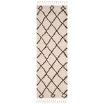 Safavieh Moroccan Fringe Shag 241 Rug, MFG241 - Cream / Charcoal