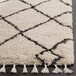 Safavieh Moroccan Fringe Shag 241 Rug, MFG241 - Cream / Charcoal