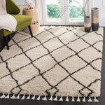 Safavieh Moroccan Fringe Shag 241 Rug, MFG241 - Cream / Charcoal